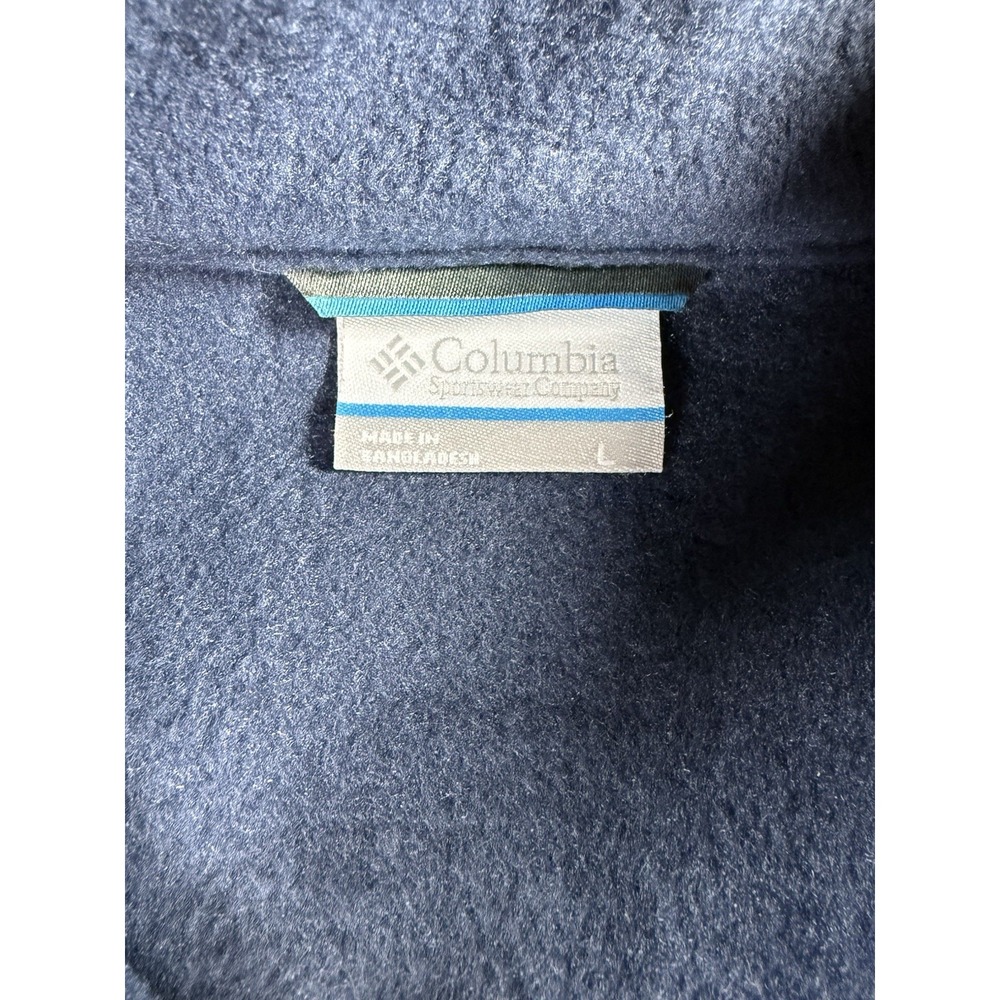 Columbia Sportswear Blue Full Zip Warm Fleece Jacket Men's Size L Outdoor Hiking - Picture 3 of 7